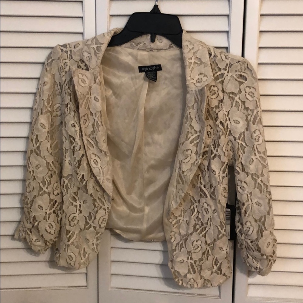 Crop Sleeve Lace Cardigan